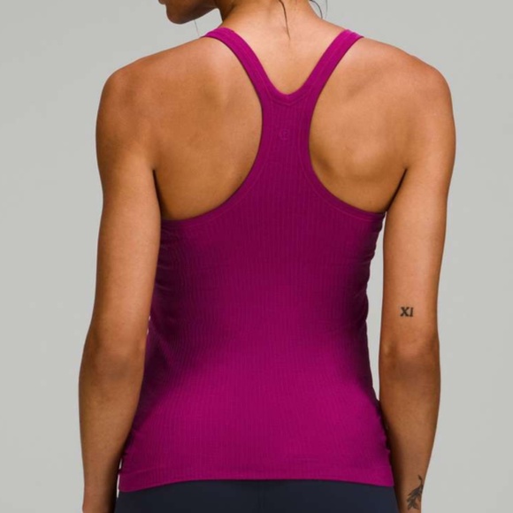 Lululemon Ebb to Street Tank Top Sz 8 Magenta Purple - Picture 2 of 7